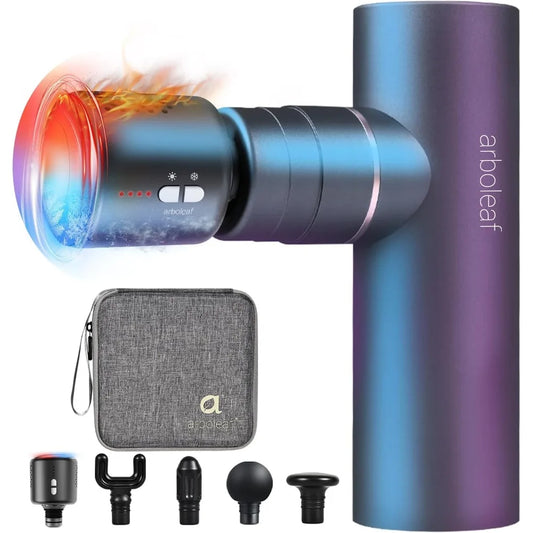 arboleaf Thermacool Massage Gun Deep Tissue with Heat and Cold Head/Full-Metal Electric Portable Hand Held Massager Gun for Back