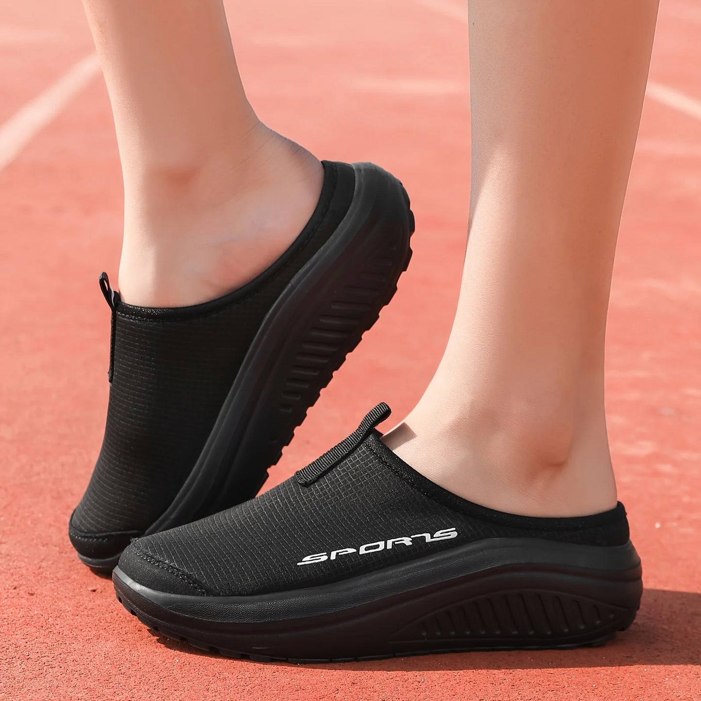 Summer women's one foot sports shoes breathable/thin mesh lazy shoes toe cap half drag sandals women's style