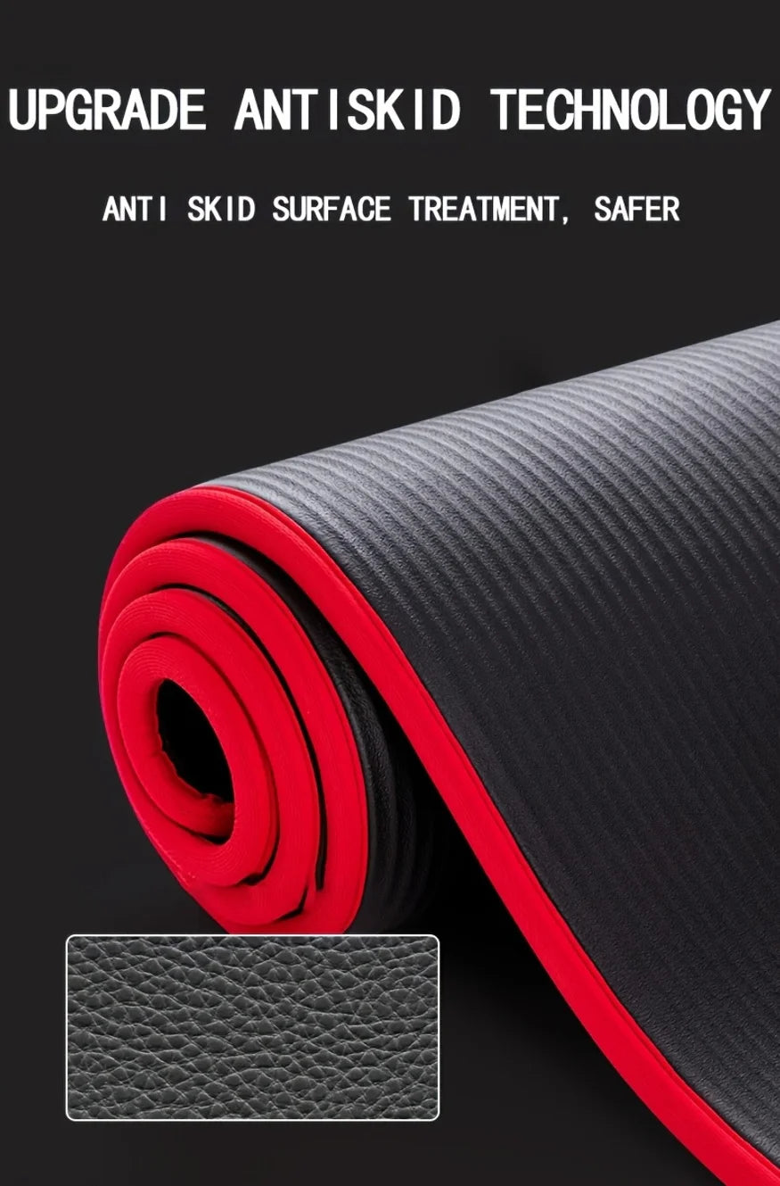 10MM Extra Thick 183cmX62cm Yoga Mats NBR Non-slip Exercise Mat/Fitness Tasteless Pilates Workout Gym Mats With Cushion