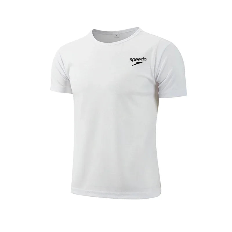 Hot Sale Men's Quickdry T-shirts Summer Daily Sports Short Sleeved/O-neck Tops Fitness Training Athletics Running T-shirt