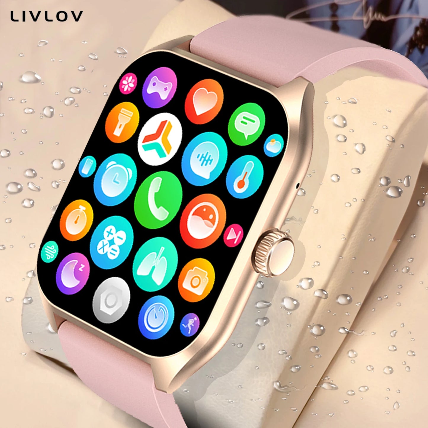 AI Voice Assistant Smart Watch for Men Women, 1.96'' HD Screen Activity/Trackers with 100+Sports/ Sleep/ Heart Rate Monitor
