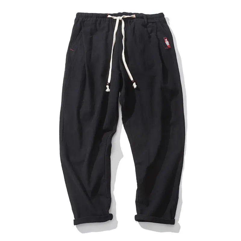 Cotton Joggers Men Solid Men's Harem Pants Summer Fitness/Casual Cropped Pants Men's Trousers Streetwear Slim Male Pants