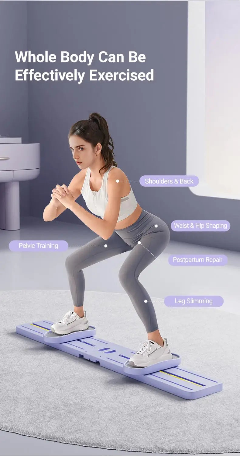 "Foldable 3-in-1 Ski Trainer: Leg, Pelvic & Hip Strengthener/for Postpartum Women Home Gym Equipment"