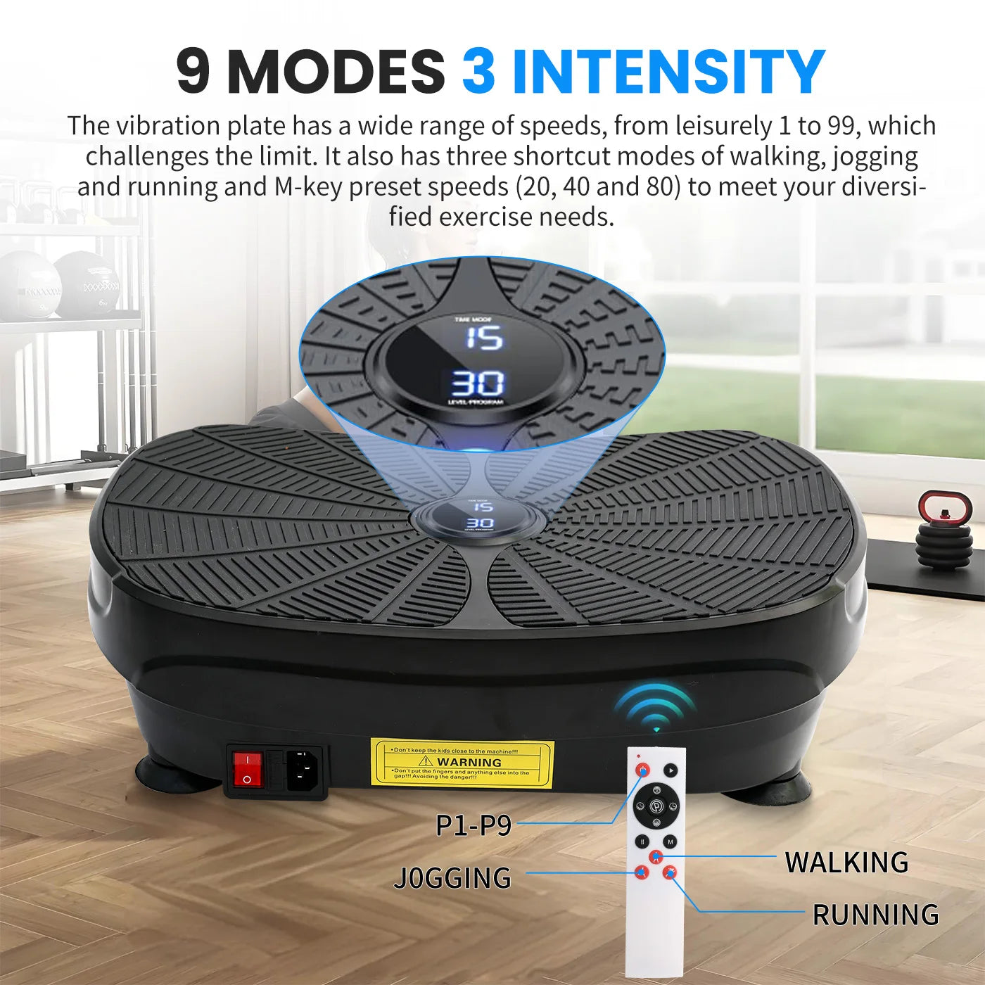 Vibration Plate Exercise Machine Whole Body Workout Power Vibration Shake Platform/Fitness Lazy Slimming Resistance Bands