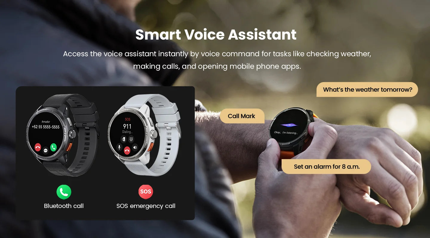 HAYLOU Solar Ultra GPS Smart Watch 1.6” AMOLED Display 60Hz Refresh Rate/Bluetooth Calls 5ATM Water Resistance Sports Smartwatch