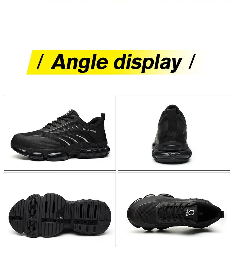 Breathable lightweight and comfortable/anti-smash and anti-puncture safety shoes