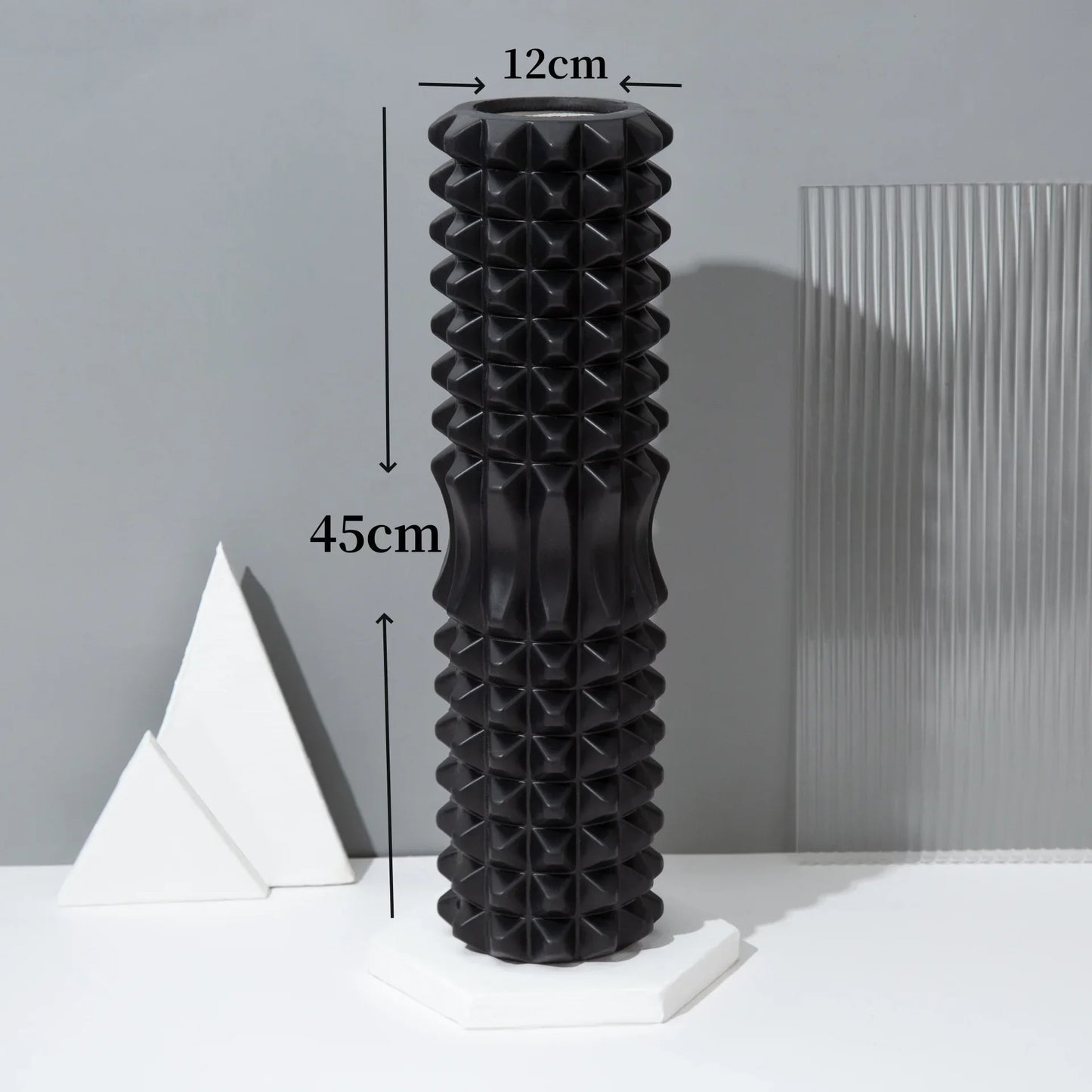 33/45cm Three-dimensional Dot Yoga Foam Roller Body Sculpting Home Gym/Whole Body Muscle Massage Relaxer Sports Rehabilitation