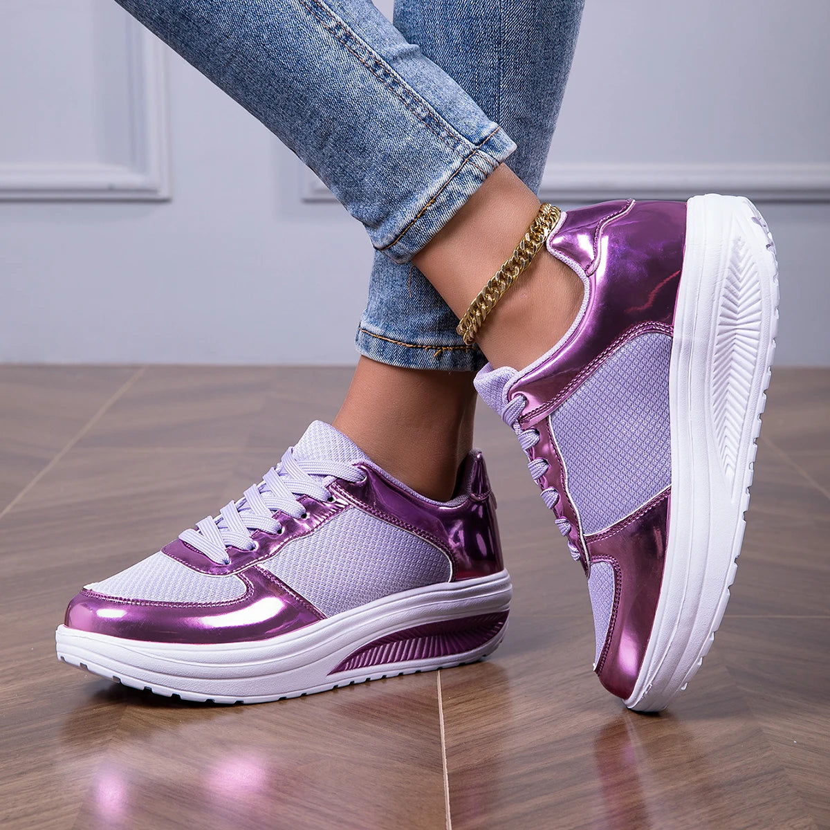 Sneakers For Women Fashion Glitter Girls Women's Casual Shoes/Tennis Shoes For Women Lightweight Walking Shoes