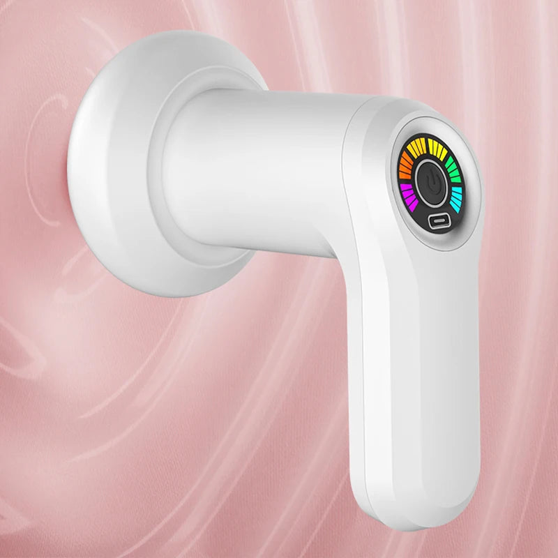 Portable Massage Gun Multifunctional Massager with 5 Massage Heads/USB Charging and Fat Pushing Machine White Suitable for Body