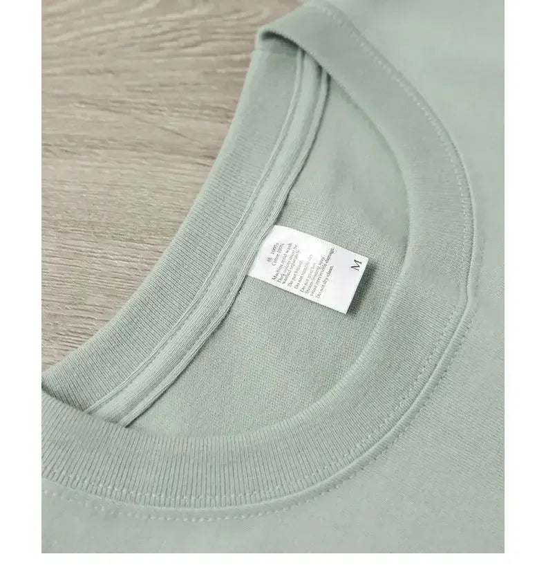 Summer Men Green T-shirt 100% Pure Cotton/Short-sleeved Top T-shirt Green Cotton Half-sleeve T Shirt