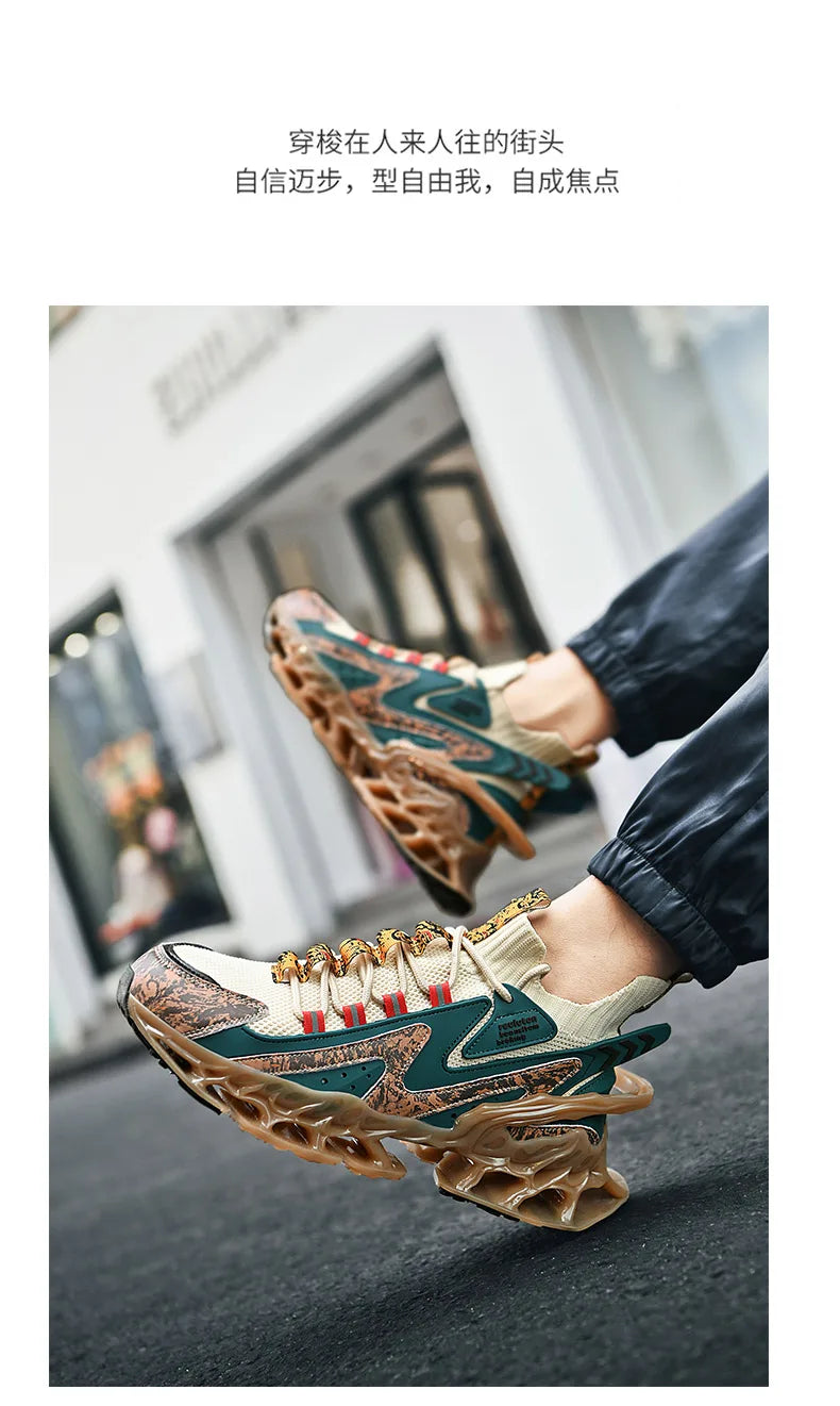 Men's Running Shoes Blade Non Slip Fashion Sneakers/Breathable Mesh Soft Sole Casual Athletic Walking Shoes