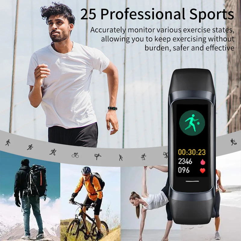 LIGE Amoled Smart Watch Smartwatch Band Women Heart Rate Blood/Waterproof Connected Smart Bracelet Sport Fitness Tracker  Watch