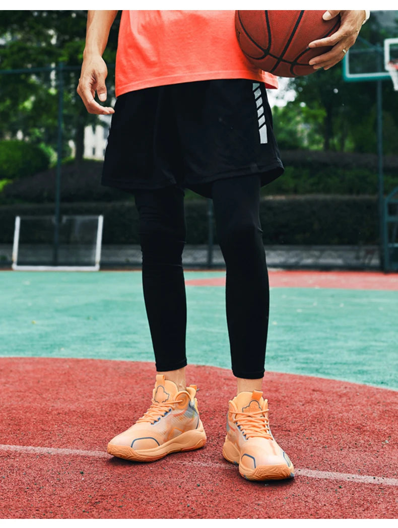 Men's Basketball Shoes Mid Basketball Sneakers/Non-Slip Outdoor Cushioning Workout Shoes