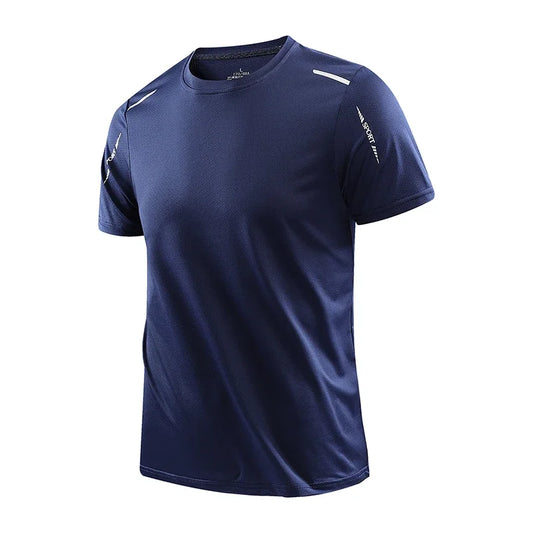 CHRLCK Men's Running Quick Drying T-shirts Breathable Hiking/Fishing Tees Soft Elasticity Outdoor Sports Short Shirt Summer