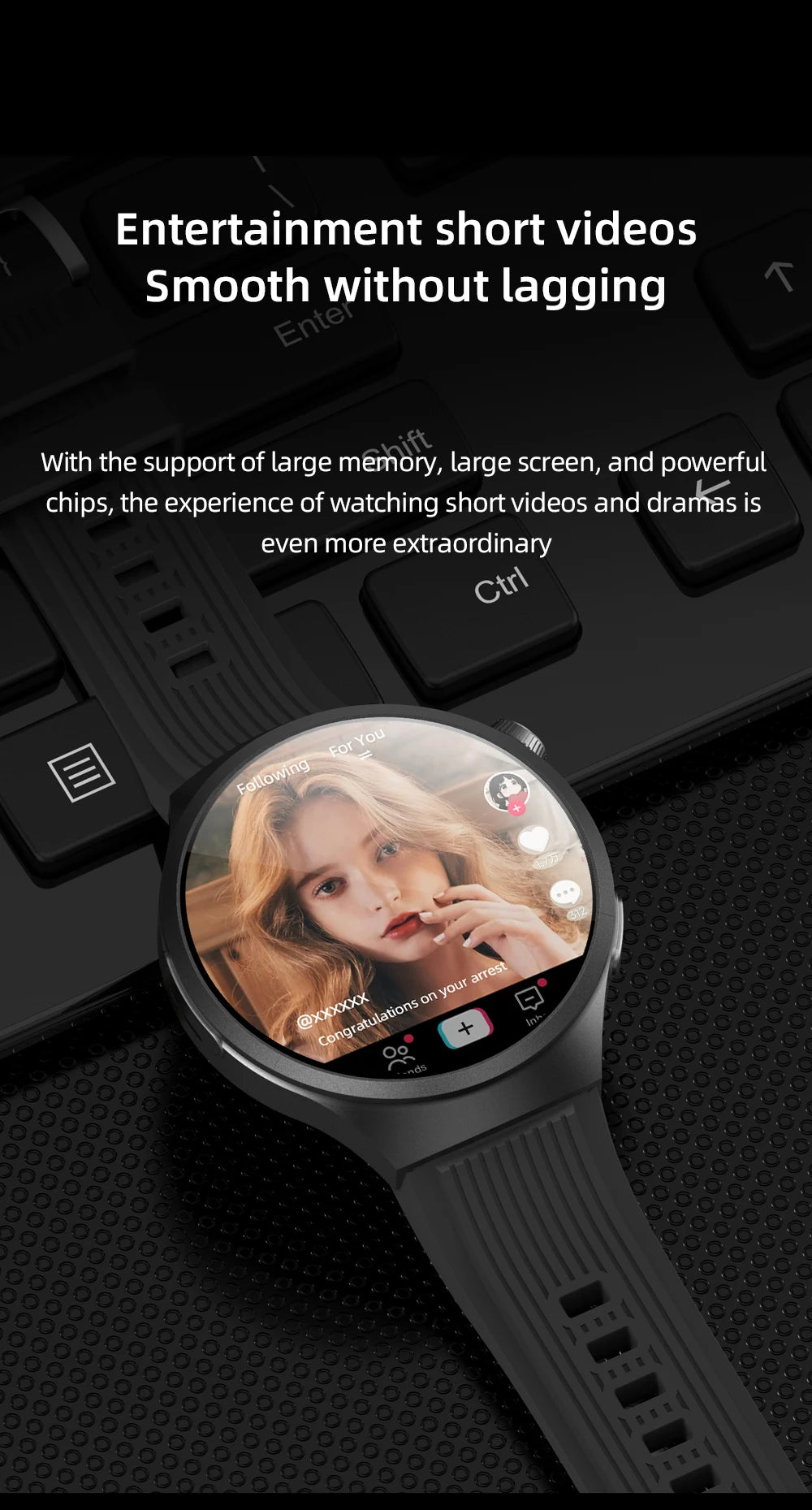 GoldenSpike 4G Full Netcom Smartwatch 1.75inch Amoled Android Smart Watch/With 8MP Camera Video Calling Sim Card Google Play