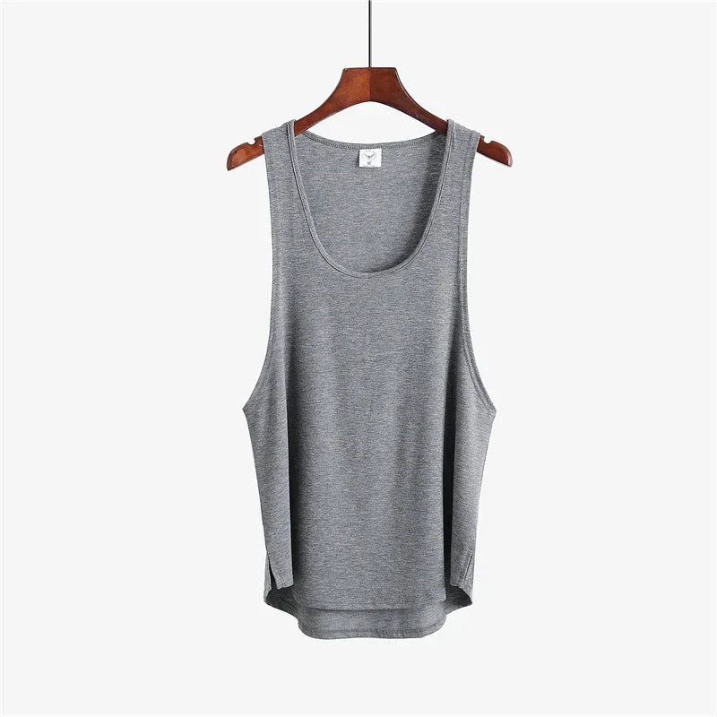 Fitness clothing blank sleeveless shirt men's gym stringer tank top bodybuilding/tank top men sportwear undershirt