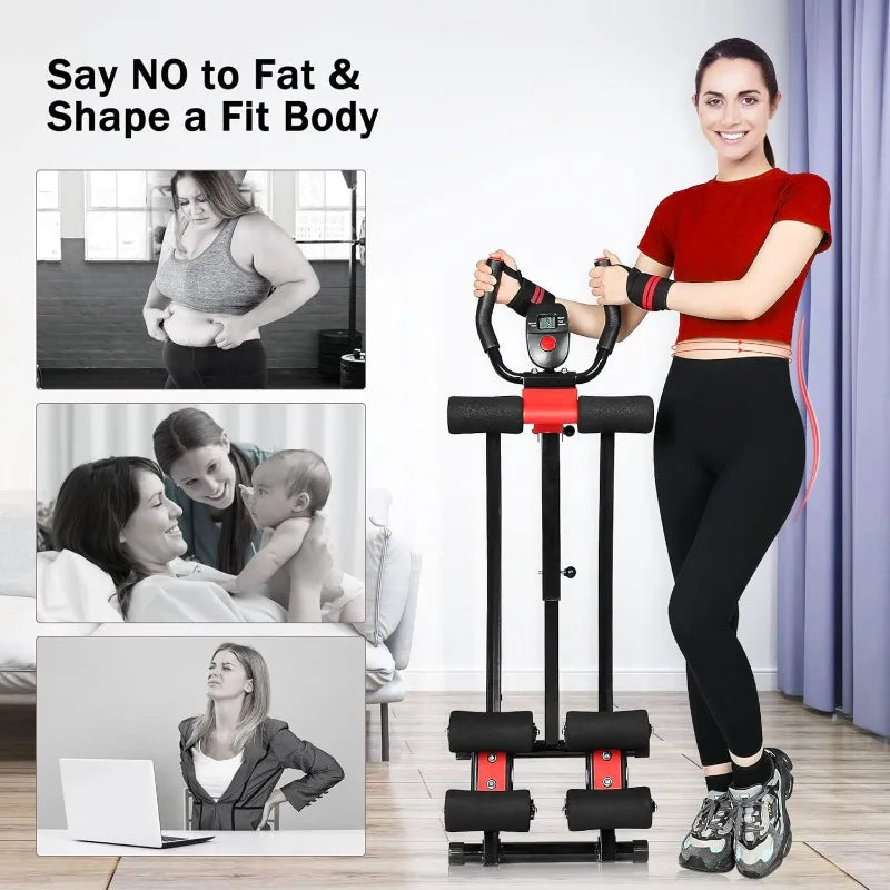 GIKPAL Ab Machine, Adjustable Trainer for Home Gym/Ab Crunch Exercise Equipment for Beginner