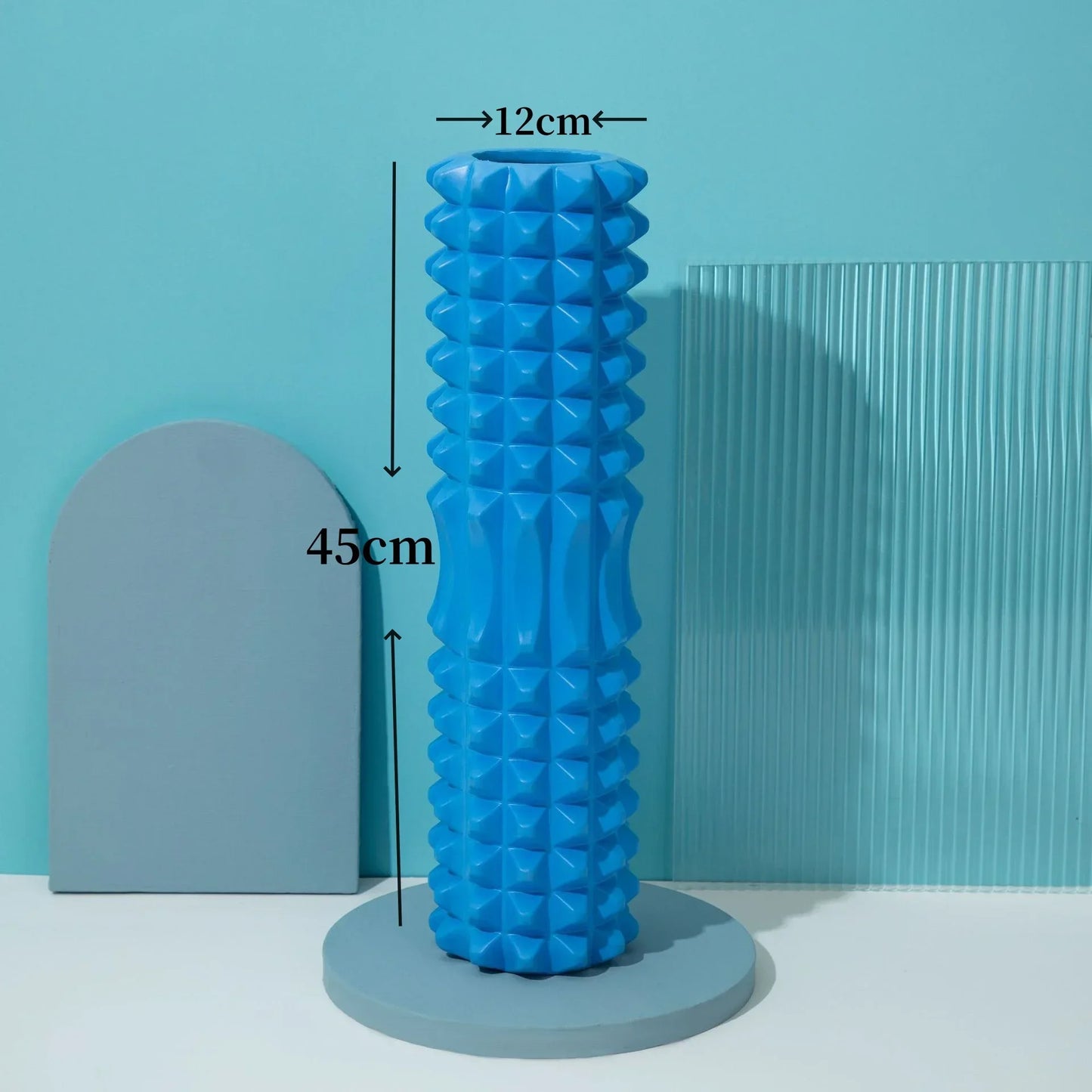 33/45cm Three-dimensional Dot Yoga Foam Roller Body Sculpting Home Gym/Whole Body Muscle Massage Relaxer Sports Rehabilitation