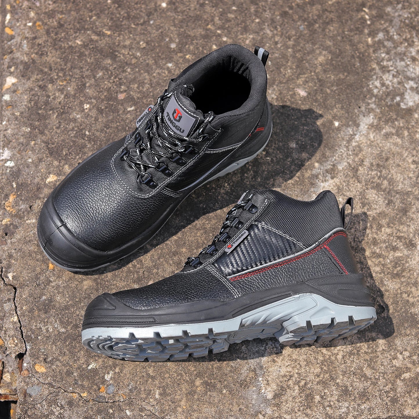 Steel Toe Shoes watperpoof work shoes Men Anti-puncture/Steel Toe Non Slip Work Outdoor Male Boots