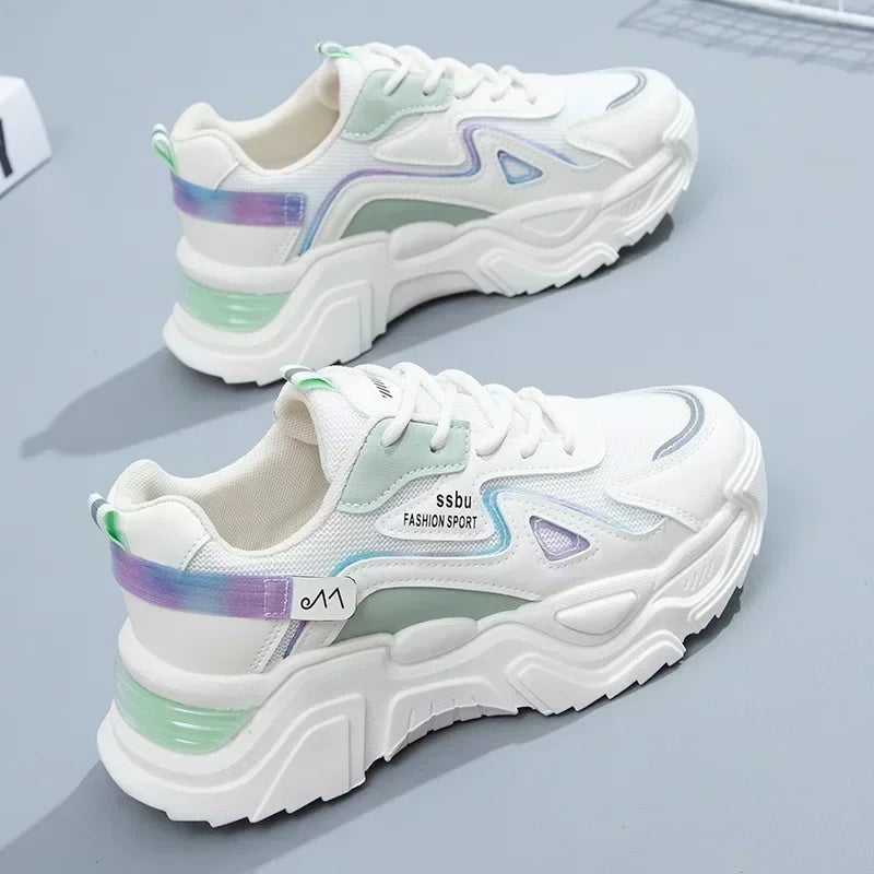 2025 Sneakers Women Platform Flat Shoes Woman Shoes/Casual Trainers Ladies Chunky Sneakers Women Shoes