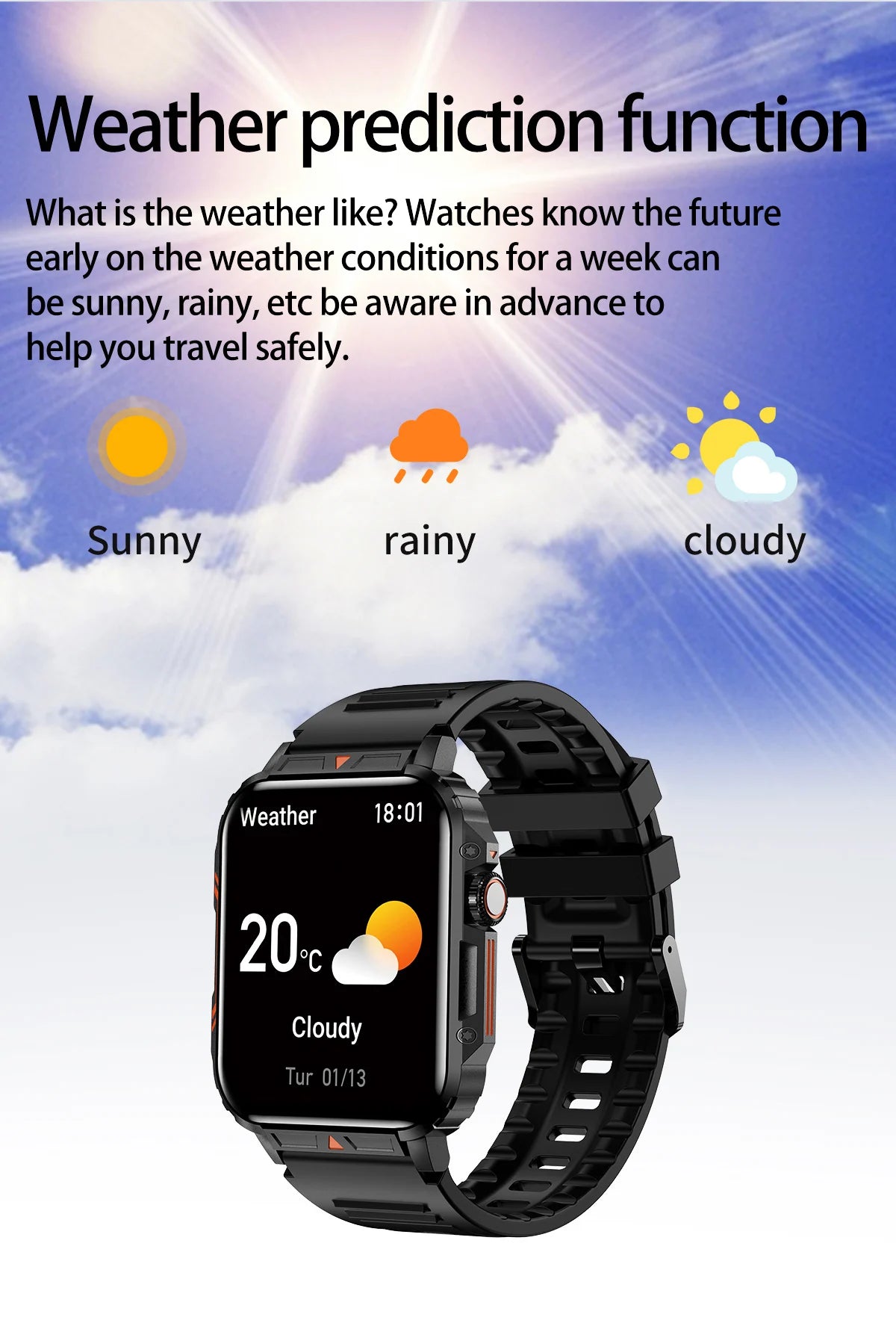 SENBONO Military Smart Watch Bluetooth Call 24/7 Heart Rate Monitor/IP68 Waterproof 100+ Sport Mode Smartwatch for Men Women