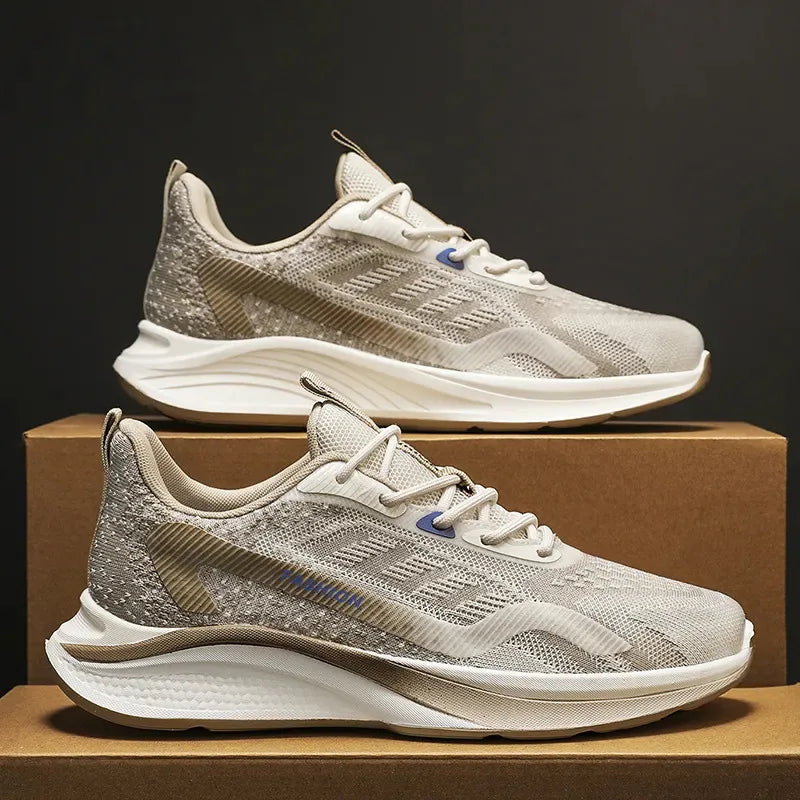 Men's Casual Shoes Men's Fashionable All-Matching Sneakers/Men's Shoes Flying Woven Breathable Mesh Cloth Shoes