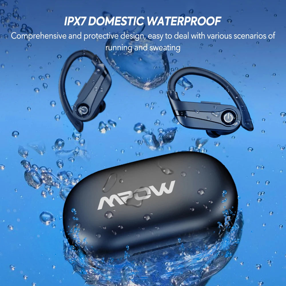 Mpow Q63 ANC Bluetooth 5.3 Wireless Earbuds/with Mic IPX7 Waterproof 200H Earphones