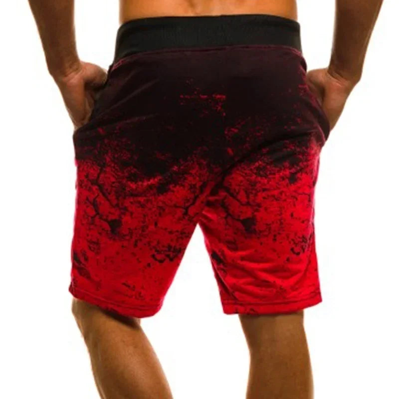 Fashion Men Casual Shorts Fashion Printed Joggers Shorts/Summer Drawstring Slim Workout Shorts Outside