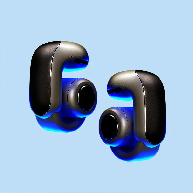 Wireless Bluetooth Sports Earphones Waterproof Sweatproof/Noise Reduction Open Ear Clip Earbuds with Charging Case