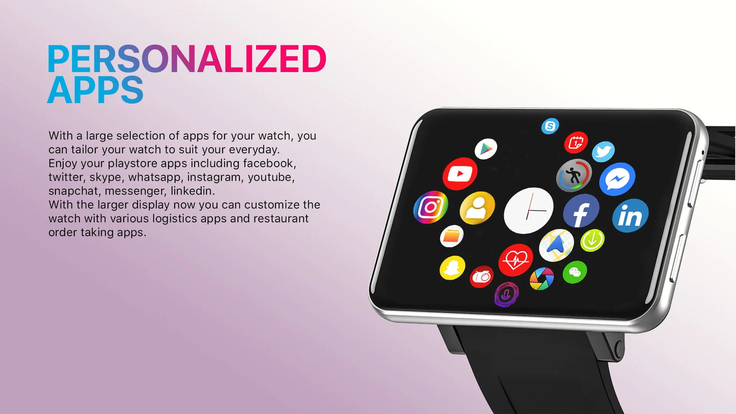 DM100 4G 2.86 Inch Screen Smart Watch Android 7.1 OS Phone/3 GB 32GB 5MP Camera 480*640 Ips Screen 2700mah Battery Smartwatch