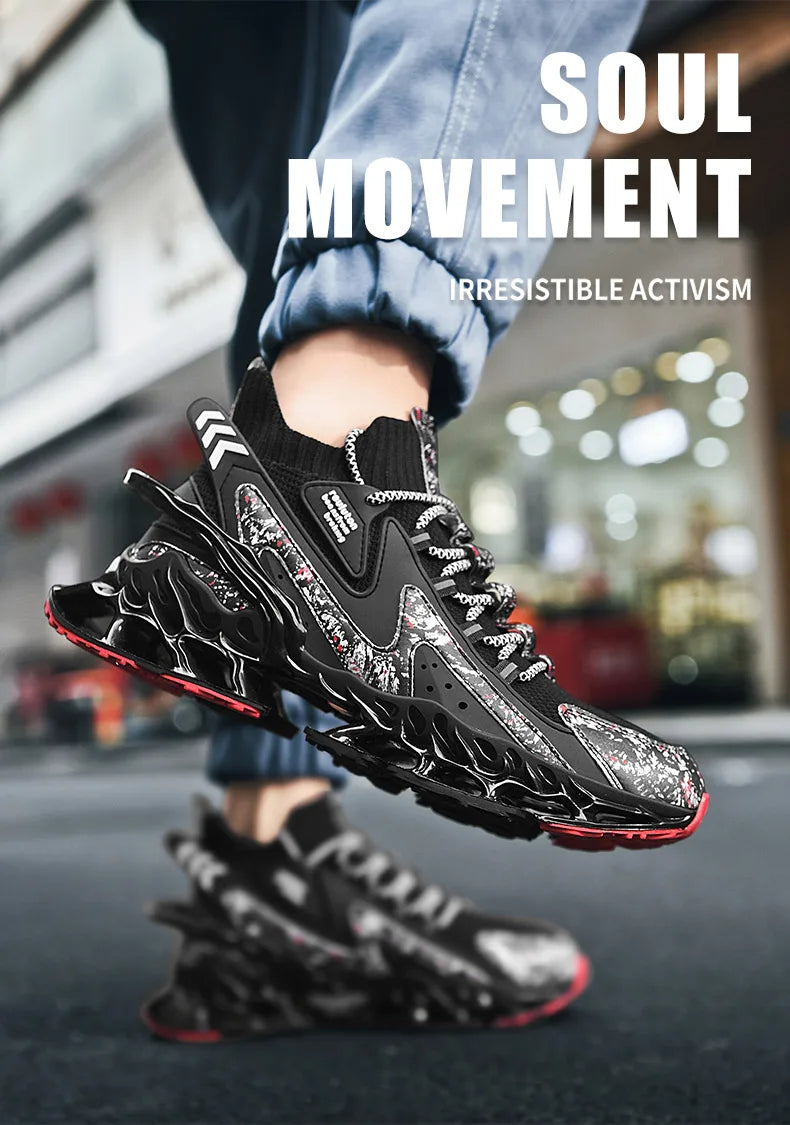 Men's Running Shoes Blade Non Slip Fashion Sneakers/Breathable Mesh Soft Sole Casual Athletic Walking Shoes