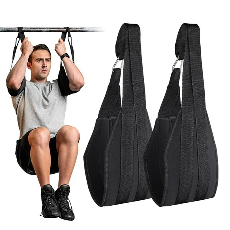 A Pair Heavy Duty AB Sling Straps Suspension Rip-Resistant Fitness/for Pull Up Bar Hanging Leg Raiser Gym Home Fitness Equipment