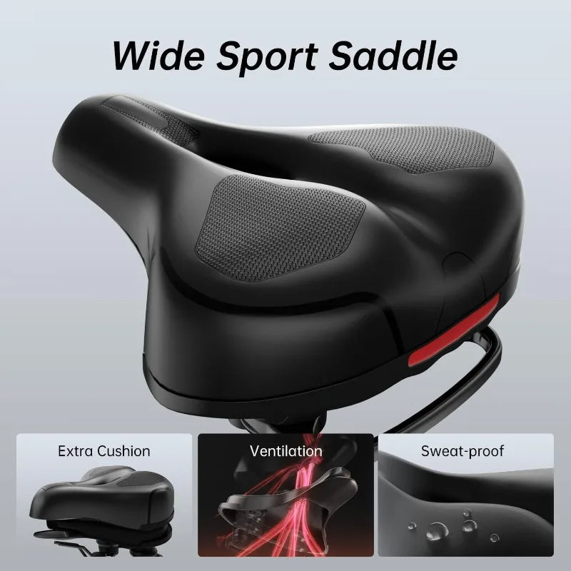 CURSOR FITNESS Exercise Bike, Stationary Bikes for Home/Indoor Cycling Spin Bike Workout Bike with Extra Comfort Seat