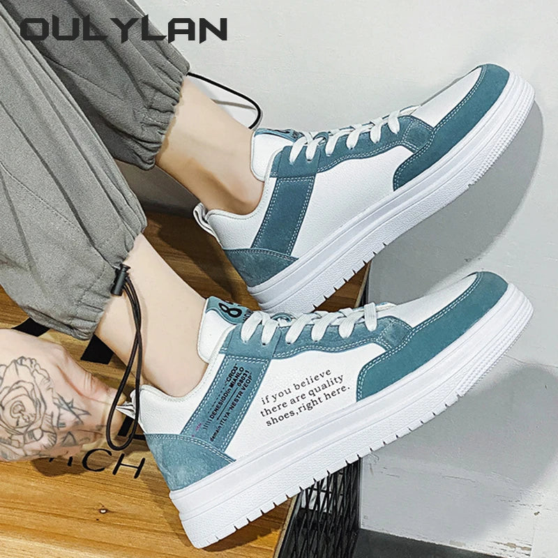 Casual Shoes Fashion Leather Women Non-slip Wear-resistant Sneakers/Women Comfortable Flat Slip-on Spring Autumn