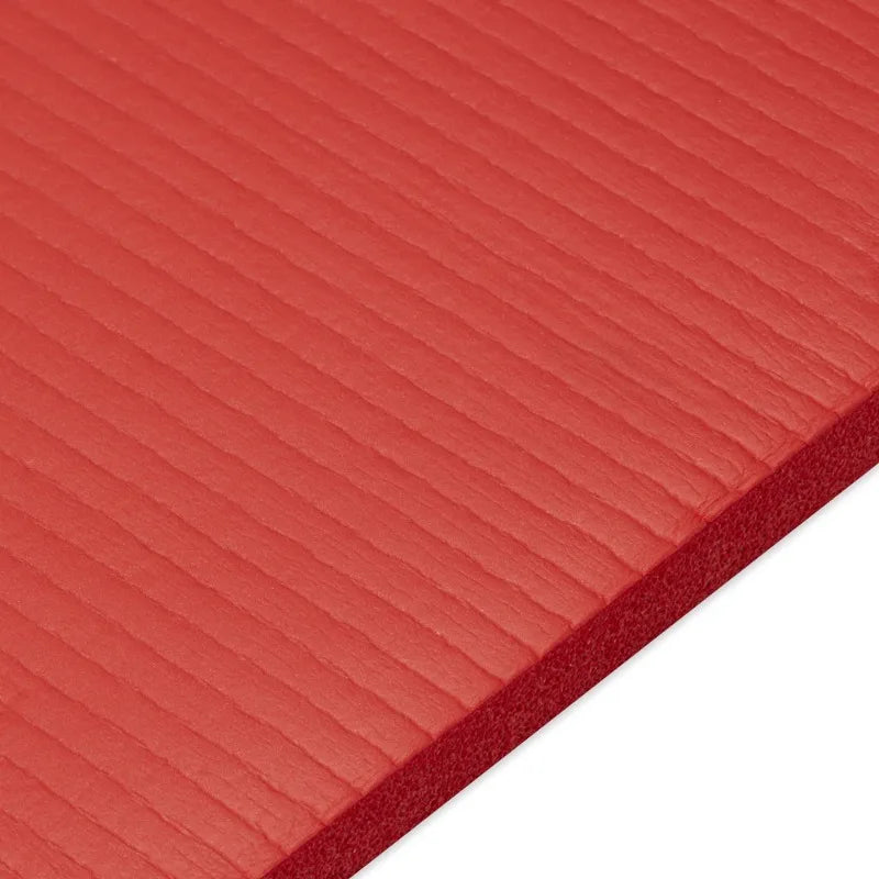 Fitness Yoga Mat, Red, Multi-Use, 72" x 24"/Helps maintain comfort during floor exercises with straps