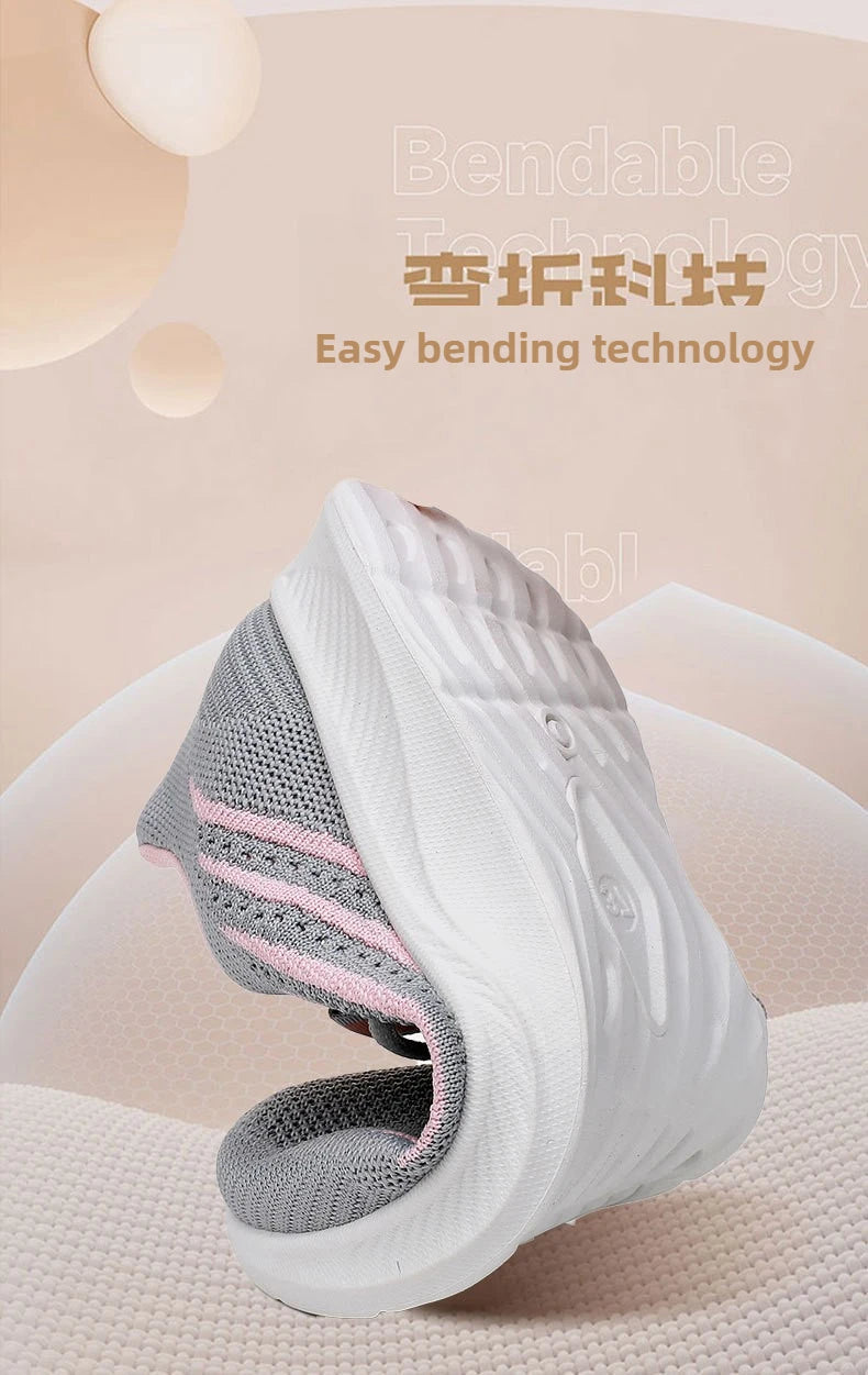 Women's Lightweight Running Shoes Summer Breathable Lace-Up/Gym Walking Training  Cushioned Sole Non Slip Fatigue Relief Casual
