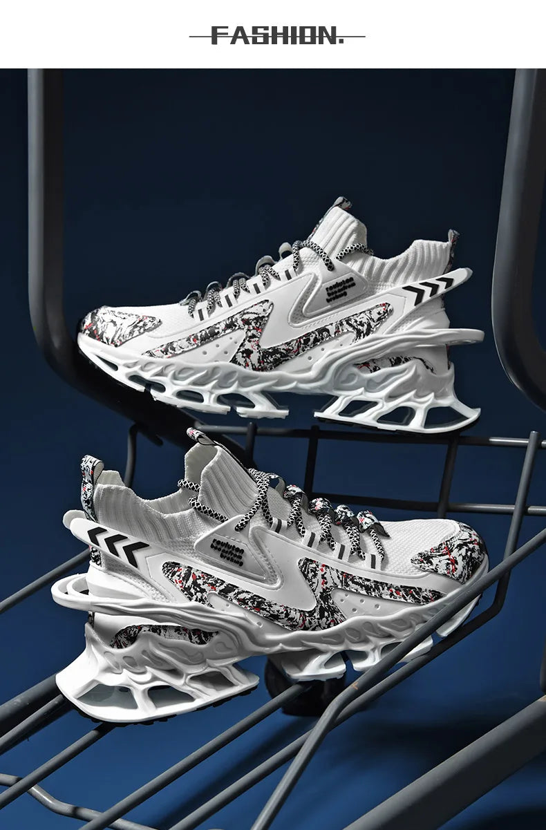 Men's Running Shoes Blade Non Slip Fashion Sneakers/Breathable Mesh Soft Sole Casual Athletic Walking Shoes