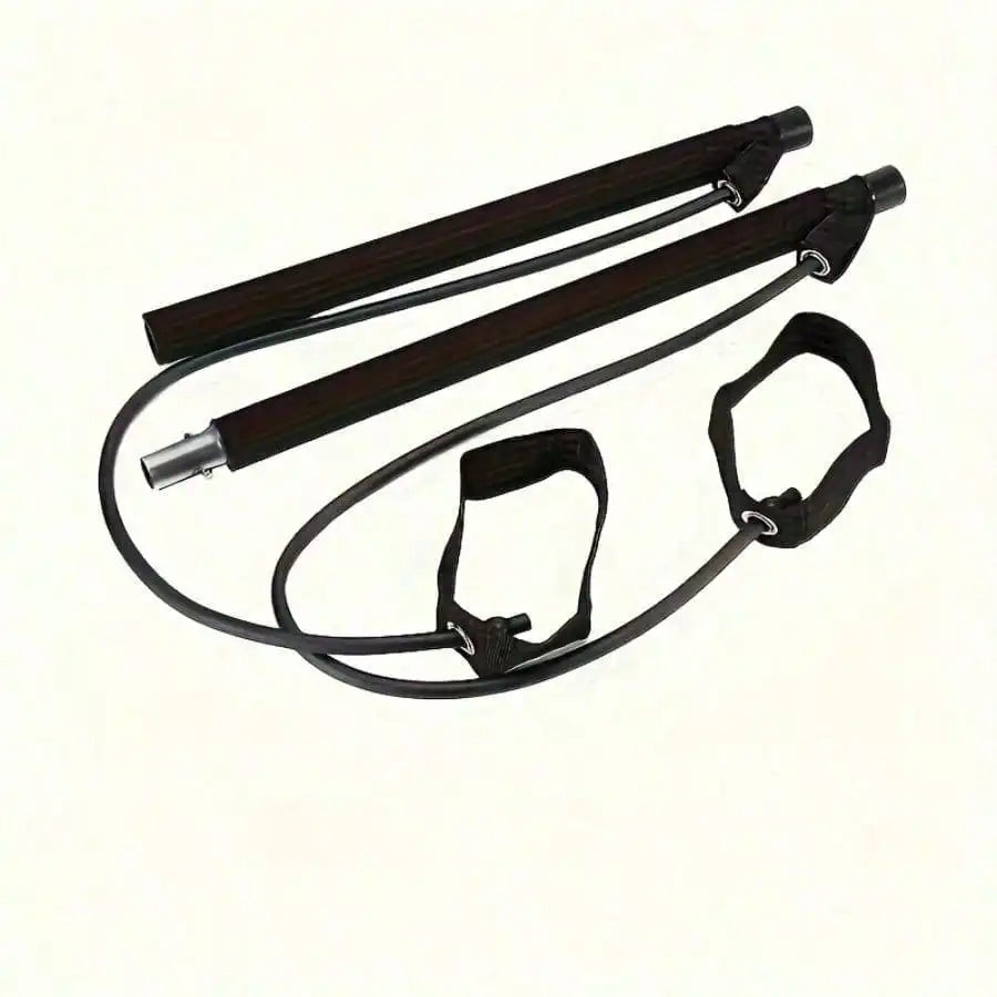 1 Set Of Pilates Bar Accessories, With Colorful Resistance Bands - Stainless Steel Fitness Equipment For Women