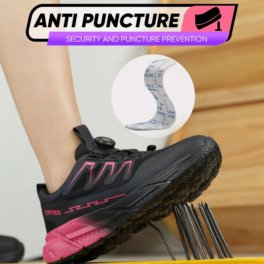 New women's anti-puncture anti-smash/breathable fashion safety protection shoes