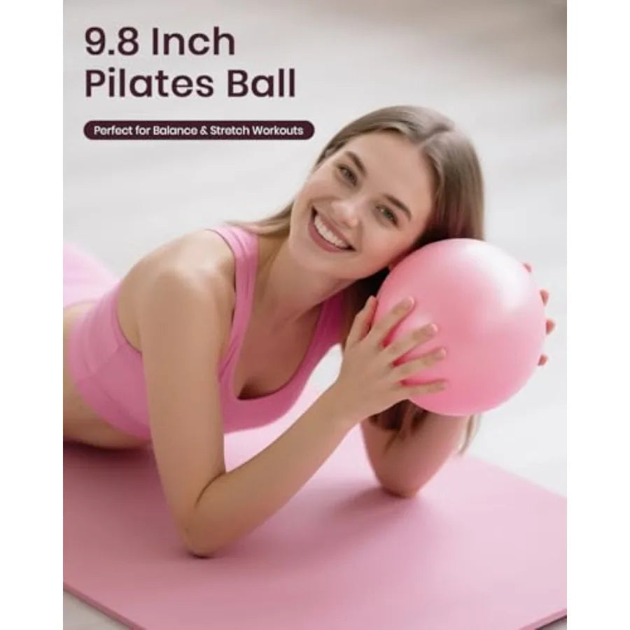 Fuelion Pilates Ring Set for Women Home Workout Pilates Equipment/with Resistance Bands 14'' Magic Circle Mini Ball Pilates