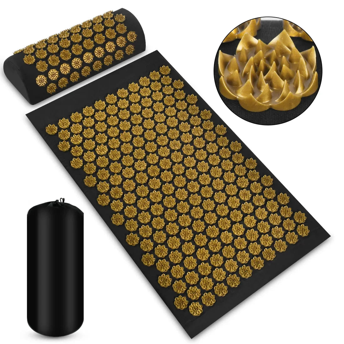 Pranamat Eco Lotus Spike Mat Acupuncture Massage Cushion/for Neck Foot Back Yoga Acupressure Massage Mat