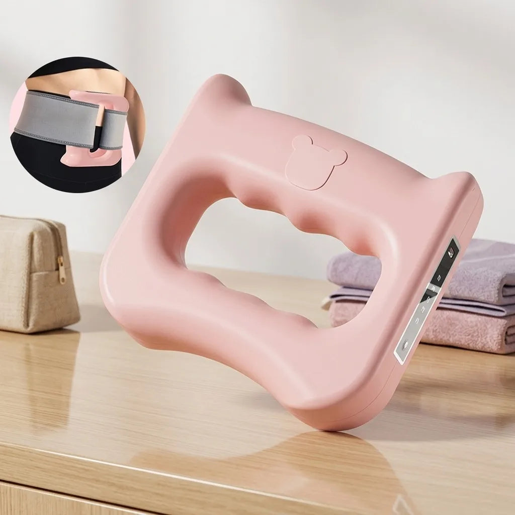 Electric Fascia Ring Massager, 2-in-1 Handheld Muscle Massage Gun/with Belt for Neck Shoulder Rechargeable 5-Speed Portable Percussion Device