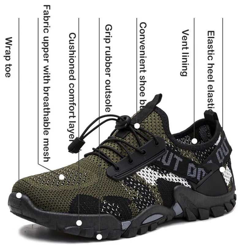 Oulylan Men Outdoor Hiking Trekking Shoes Climbing Shoes Mountain/Outdoor Non-slip Hunting Male Comfy Sport Shoe