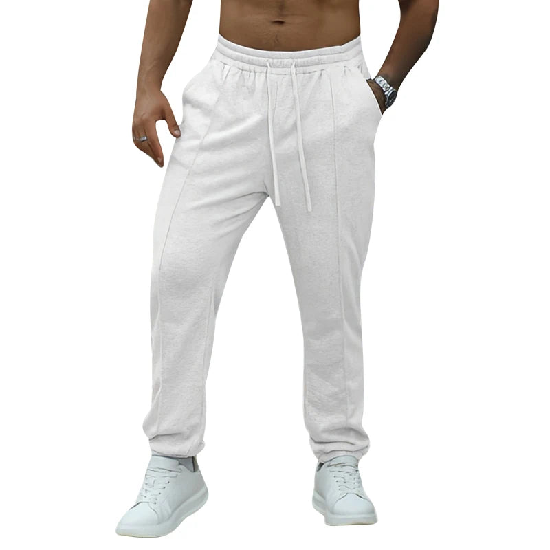 Men s Athletic Sweatpants with Drawstring Waistband/and Pockets Comfortable Loose Fit Joggers for Casual Wear
