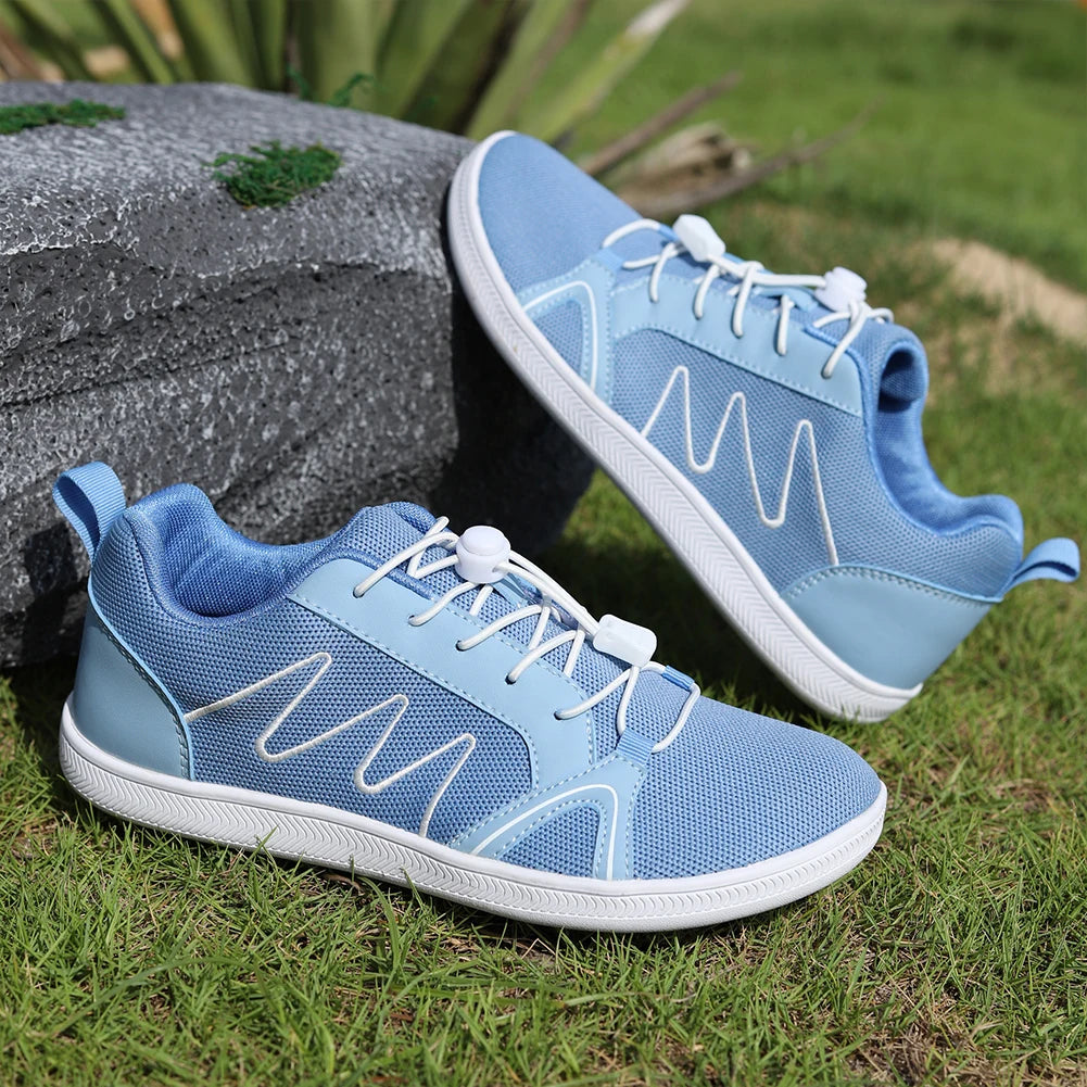 Minimalist Barefoot Shoes Non Slip Cross Trainer Shoes Breathable Wide Toe/Walking Shoes Casual Mesh Sneakers for Outdoor Sports