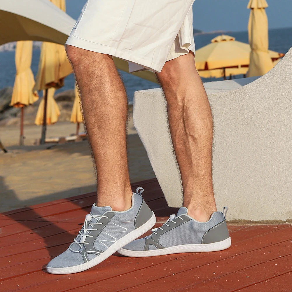 Minimalist Barefoot Shoes Non Slip Cross Trainer Shoes Breathable Wide Toe/Walking Shoes Casual Mesh Sneakers for Outdoor Sports