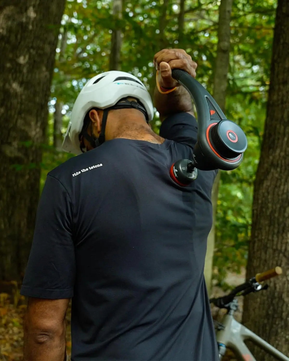 Extended Handle Heated Percussive Massage Gun with HeatBall Tech/Brushless Motor TwistLock Tips for Back & Shoulders Relief