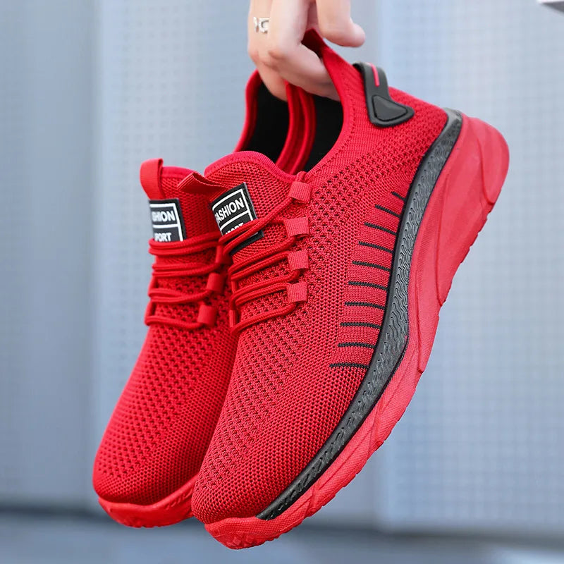 Men's Running Shoes Jogging Breathable Mesh Cushioning/Non-Slip Outdoor Shoes Couple Trainer Race Sneakers