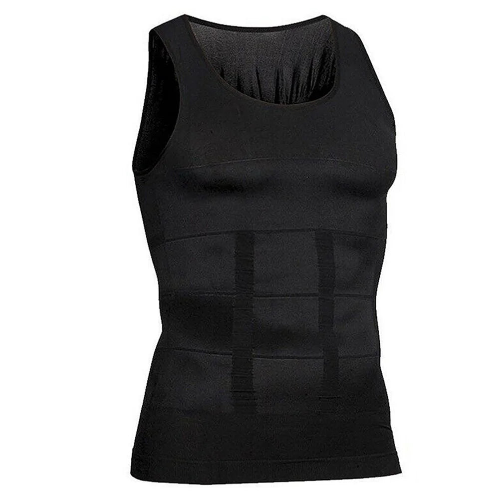 Men's Compression Shirts Tank Tops Undershirts Men's Slimming/Body Shaper Vest Sleeveless Abdomen Slim Vest Fitness Workout