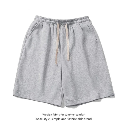 Men's Athletic Shorts Summer Workout Loose Fit Plain Black Knit/Running Basketball Gym Training Sports Shorts